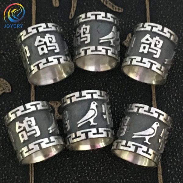 925 Silver Gold pigeon rings