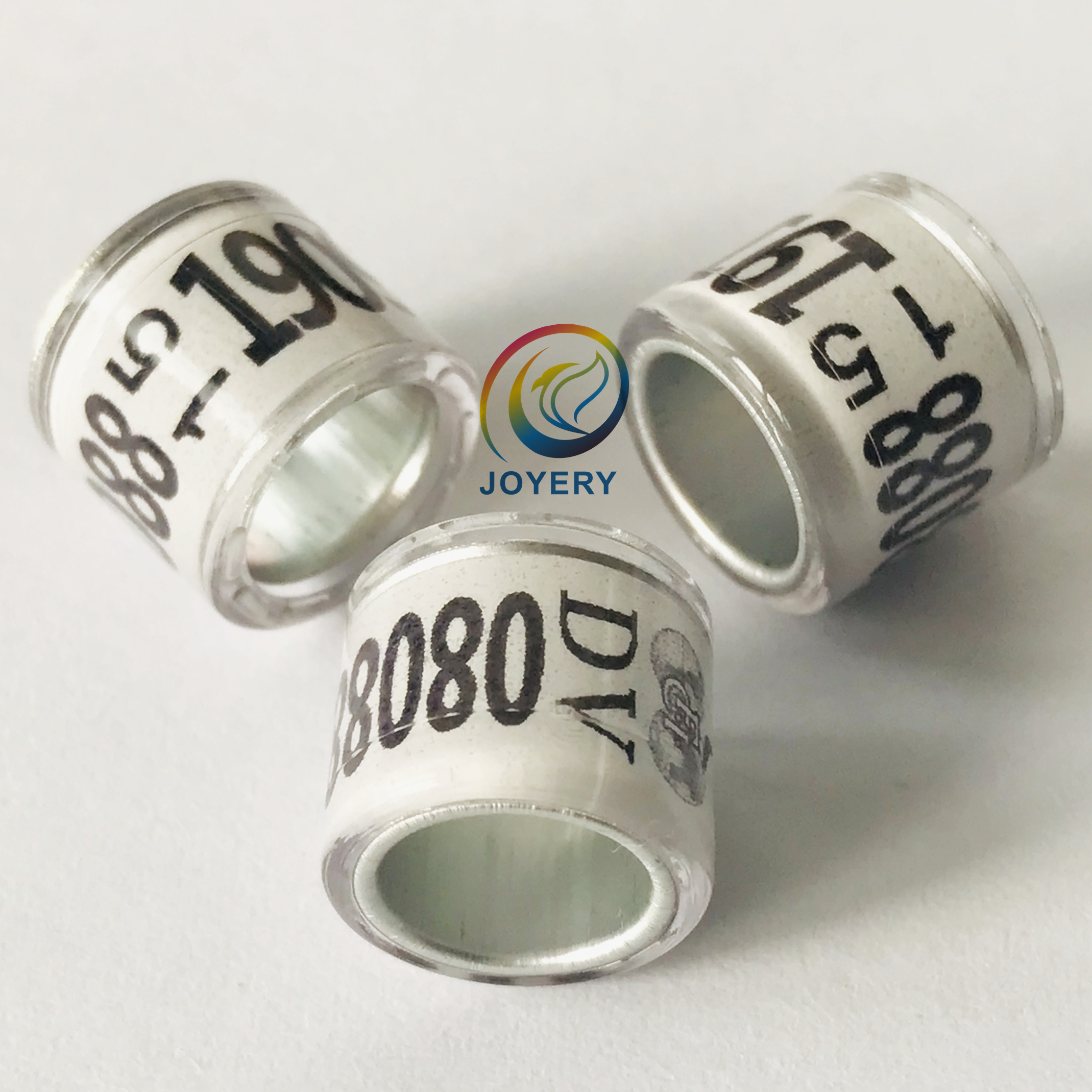 Anti-counterfeiting line pigeon rings
